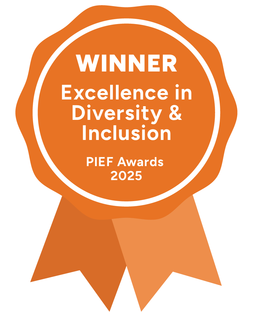 Winner. Excellence in Diversity & Inclusion. PIEF Awards 2025 Winner. Excellence in Diversity & Inclusion. PIEF Awards 2025