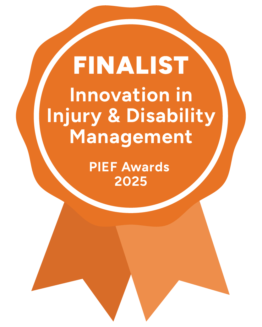 Finalist. Innovation in Injury & Disability Management. PIEF Awards 2025 Finalist. Innovation in Injury & Disability Management. PIEF Awards 2025